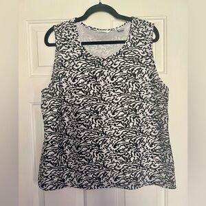 Laura Ashley Monochrome Patterned Tank Top